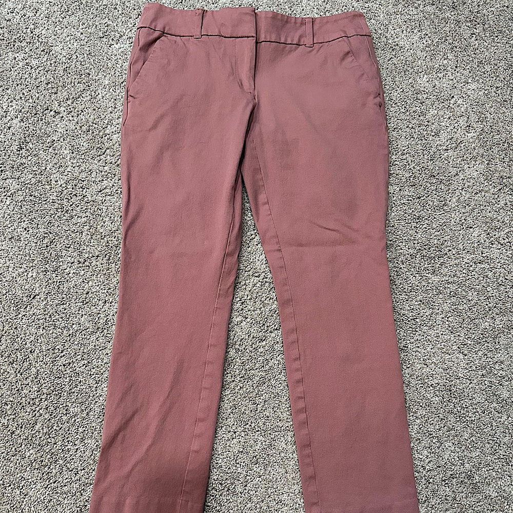 LOFT pink dusty rose skinny ankle pants